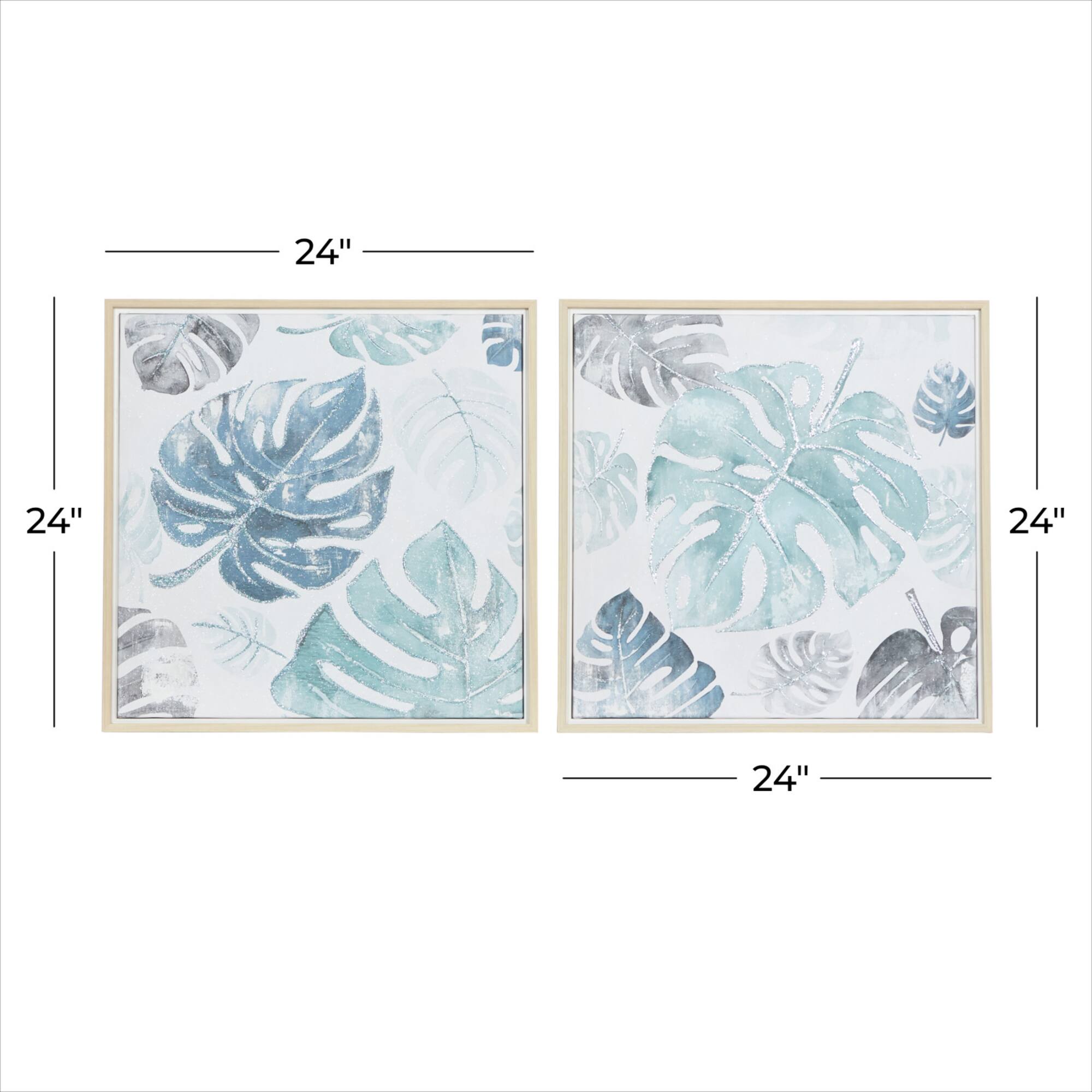 CosmoLiving by Cosmopolitan Set of 2 Canvas Wall Art 24